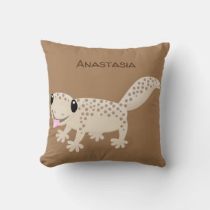 Almofada A ilustração do desenho animado de uma lagartixa