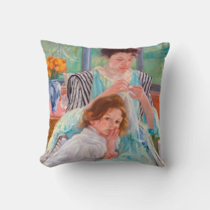 Almofada A jovem mãe costurando, Mary Cassatt