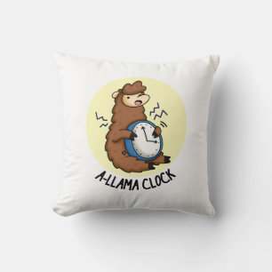 Almofada A-llama Clock Funny Llama Pun