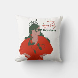 Almofada A Louca Senhora Hoya Vive Aqui Um Engraçado Hobby 