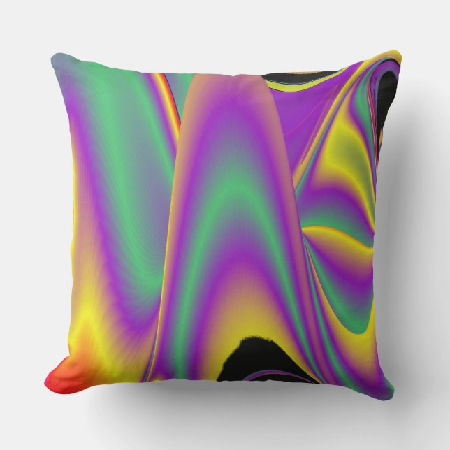 Almofada A magia das cores do Rainbowart Abstrato 3D (Frente)