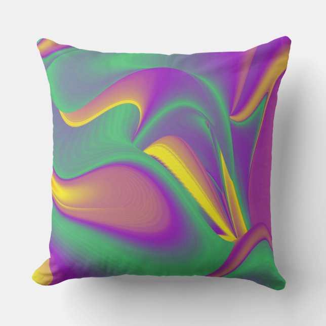Almofada A magia das cores do Rainbowart Abstrato 3D (Frente)