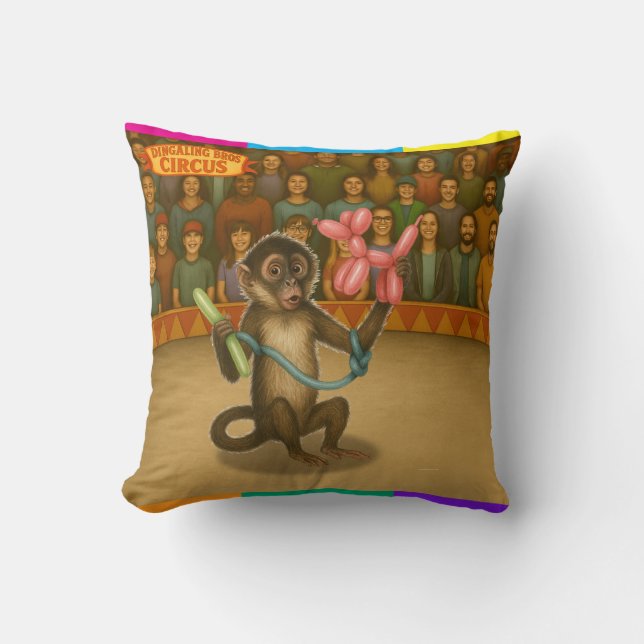 Almofada A mágica do macaco balão de Spike (Frente)