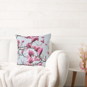 Almofada A magnólia cor-de-rosa elegante floresce Hanami