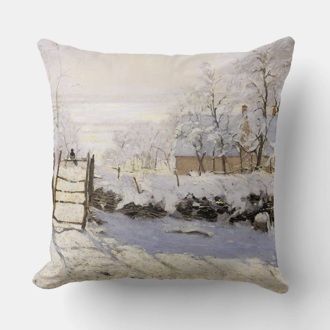 Almofada A Magpie de Monet (Frente)