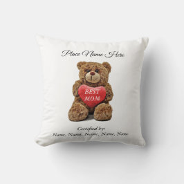 Almofada A melhor mãe certificada por seus filhos personali