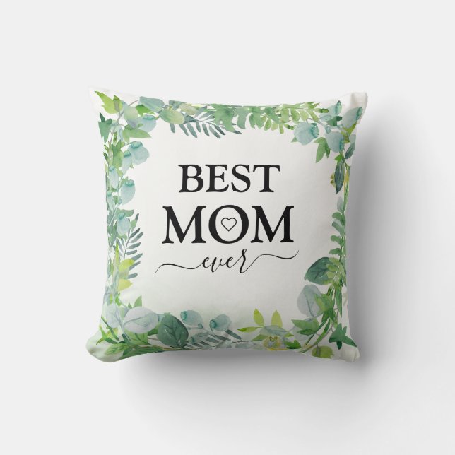Almofada A Melhor Mãe Nunca Greenerada Foliage Moderna (Frente)