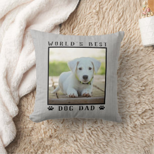Almofada A melhor pata de Pai de cães do mundo imprime uma