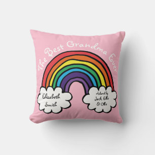 Almofada A Melhor Vovó Vovó Alguma Vez Colorida Rainbow P