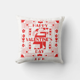 Almofada A modern Bauhaus personalized Valentine’s Day