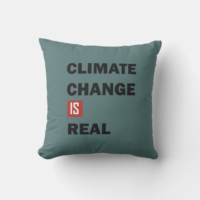 Almofada A mudança climática é uma verdadeira consciência a (Frente)