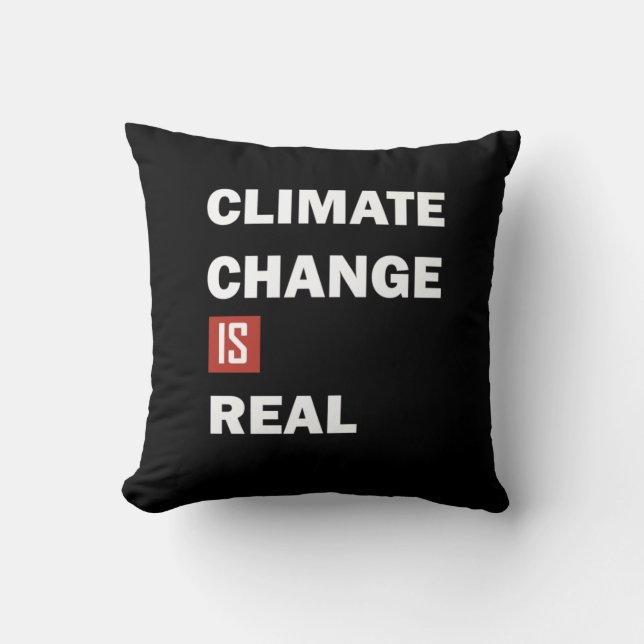Almofada A mudança climática é uma verdadeira consciência a (Frente)