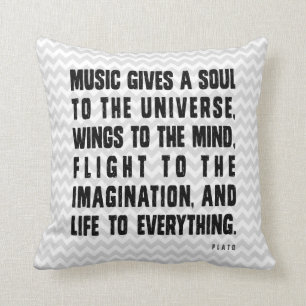 Almofada A música dá a alma ao universo