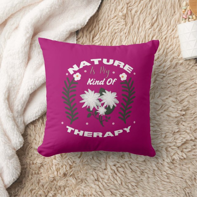 Almofada A Natureza É Minha Espécie De Terapia Design Flora (Cobertor)