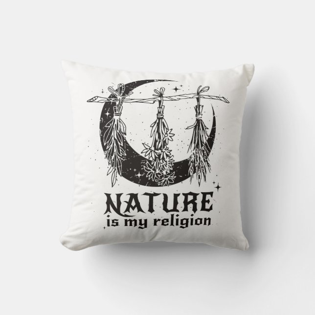 Almofada A Natureza é Minha Religião (Frente)