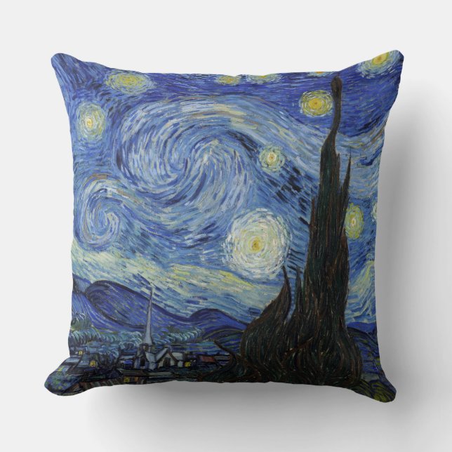 Almofada A Noite Estrelada por Vincent Van Gogh (Frente)