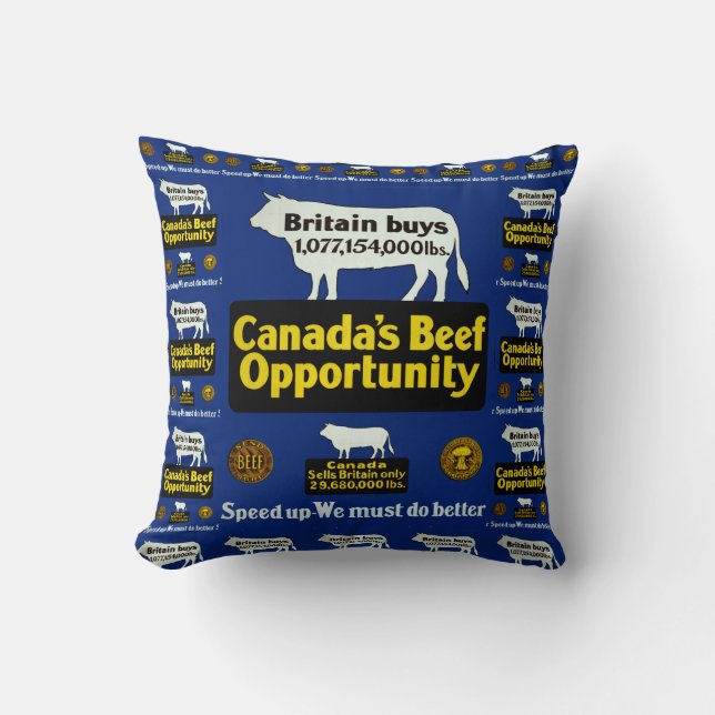 Almofada A oportunidade de carne do Canadá (Frente)