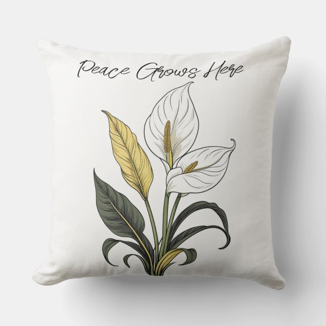 Almofada A paz cresce aqui (Frente)