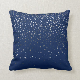 Almofada A pequeno prata interna Stars o azul