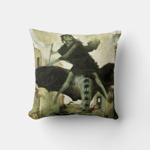 Almofada A Peste por Arnold Bocklin, Simbolismo Vintage