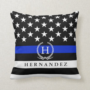 Almofada A polícia Monogrammed denominou o costume da