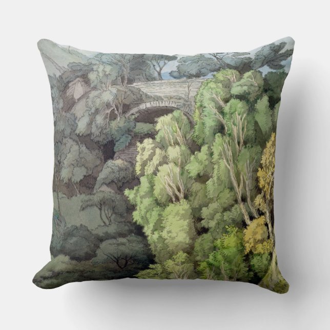 Almofada A ponte do diabo, 1810 (w/c com caneta & tinta (Frente)