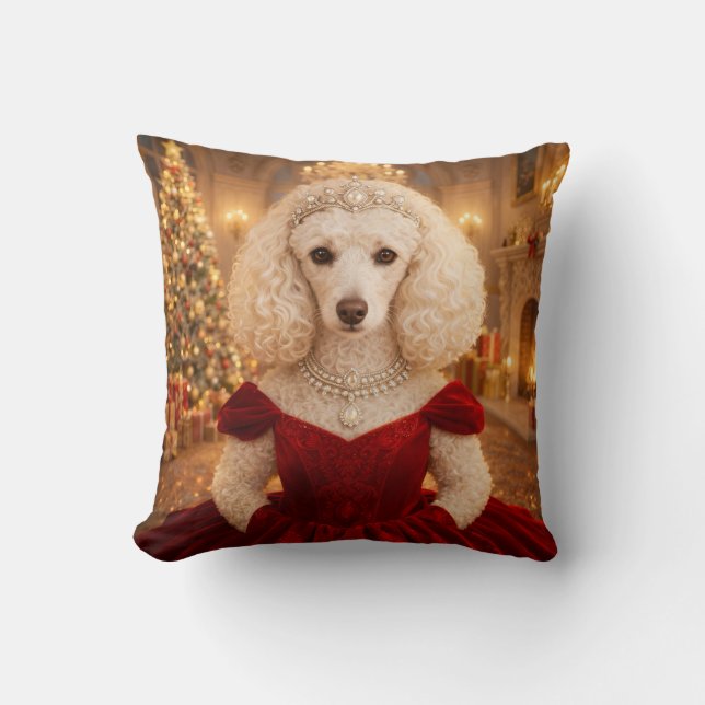 Almofada A Poodle Christmas Holiday  (Frente)
