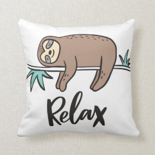 Almofada A preguiça diz relaxa