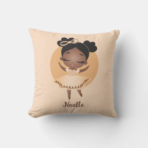 Almofada A princesa africana americana Ballerina com Arco