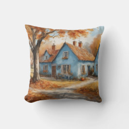 Almofada A queda de aquarela russa deixa a decoração