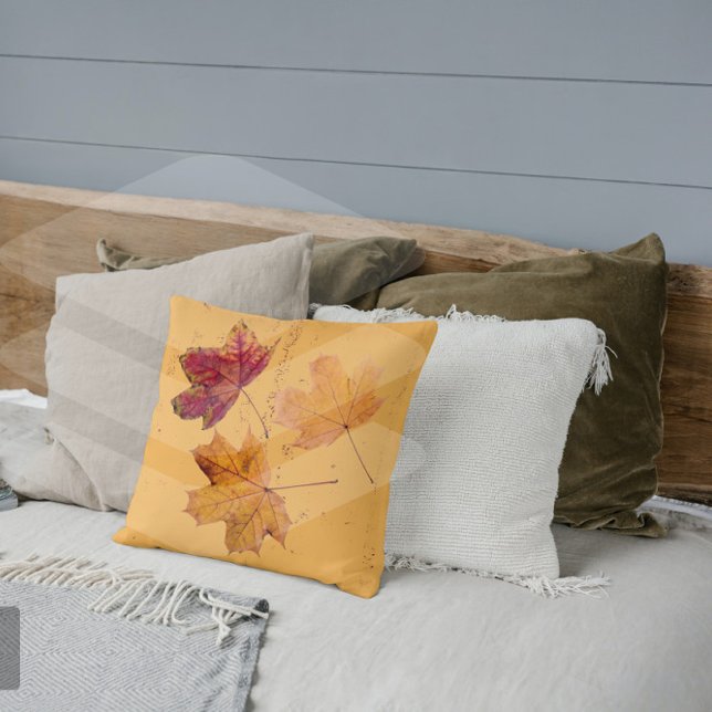 Almofada A queda do outono deixa castanho e Travesseiro lar (Criador carregado)