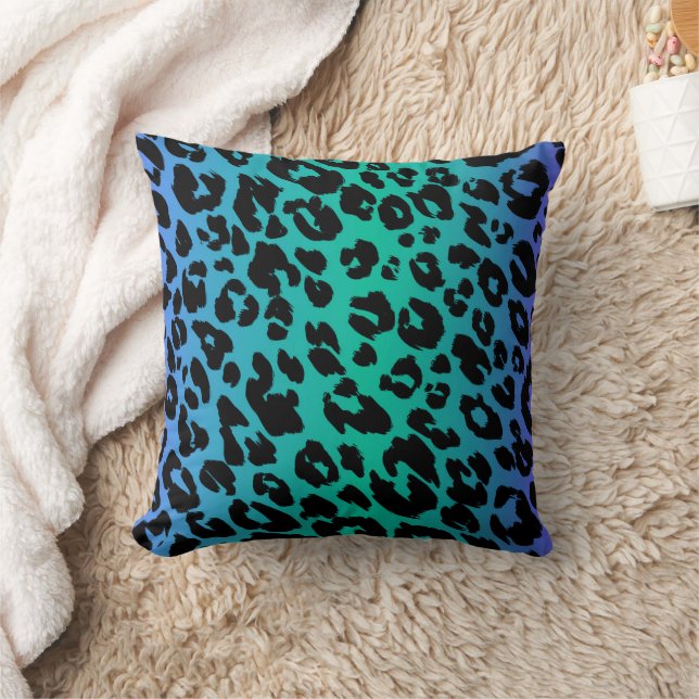 Almofada A Série Leopardo Multi-Colorido Design 6 (Cobertor)