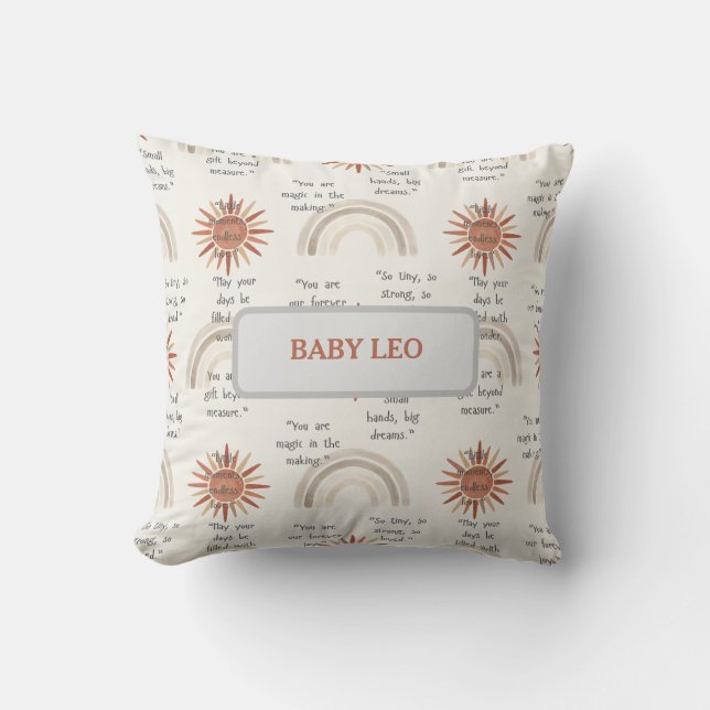 Almofada A soft, boho-inspired baby design (Frente)
