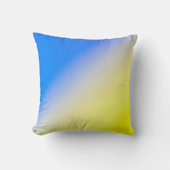 Almofada A Ucrânia Azul e Amarela inspirou a paz contra a g (Frente)