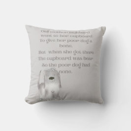 Almofada A velha mãe Hubbard diverte-se em cinza