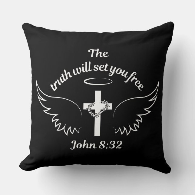Almofada A Verdade Vai Libertar John 8:32 (Frente)
