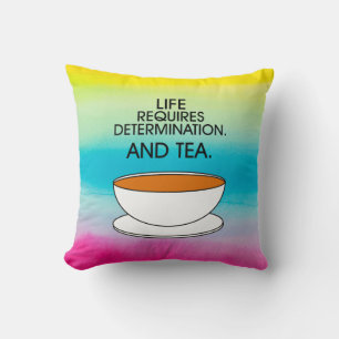 Almofada A Vida Artística Requer Determinação + Cotação Tea