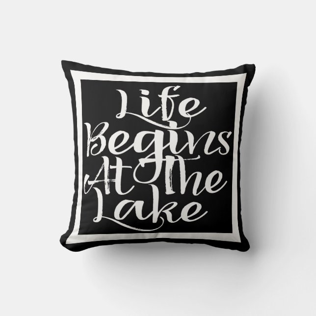 Almofada A Vida Começa No Lago (Frente)