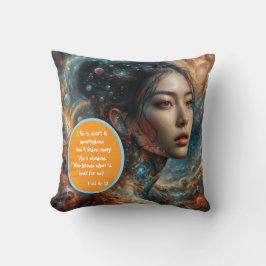 Almofada A vida é curta e a arte universal com a mulher