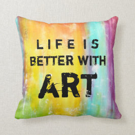 Almofada A vida é melhor com arte