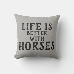 ALMOFADA A VIDA É MELHOR COM CAVALOS  