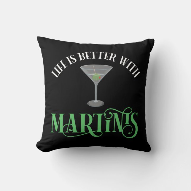 Almofada A Vida é Melhor Com Martinis (Frente)