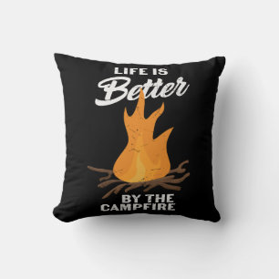 Almofada A Vida É Melhor Com O Acampamento De Campfire