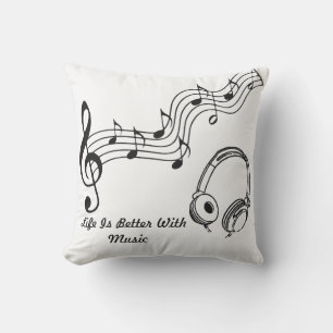 Almofada A vida é melhor com o Travesseiro decorativo de mú