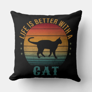 ALMOFADA A VIDA É MELHOR COM UM GATO