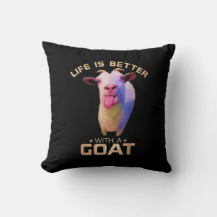 Almofada A Vida É Melhor Com Um Presente De Cabra