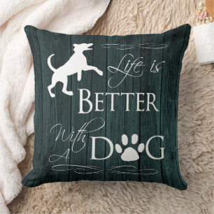 Almofada A vida é melhor com um Travesseiro decorativo de c