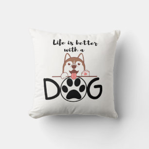 Almofada A vida é melhor com um Travesseiro decorativo de C