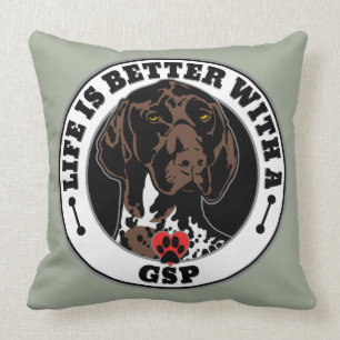 Almofada A Vida É Melhor Com Uma Raça De Cão SPG