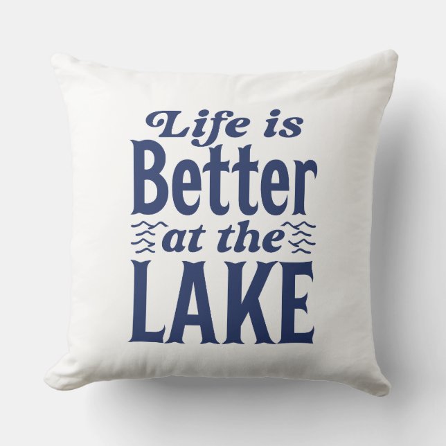 Almofada A Vida É Melhor No Lago (Frente)